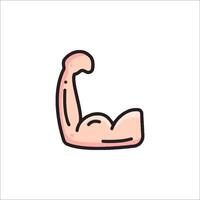 A cartoon arm with a muscle on it vector