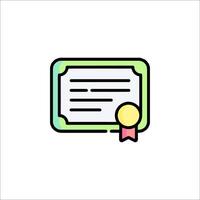 Certificate icon illustration vector