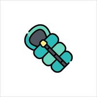 A green and blue object with a handle vector