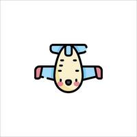 A cartoon airplane with a smiley face on it vector