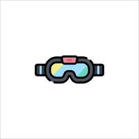 A simple icon of goggles on a white background vector