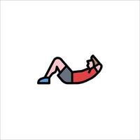 A man is laying on his stomach in a pose vector