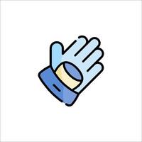 A glove icon with a hand on it vector