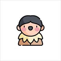 A cartoon character with a black nose and a brown face vector