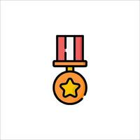 A medal with a star on it vector