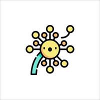 A cartoon character with a smile on its face vector