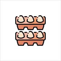 Eggs in a carton icon illustration vector