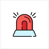 A red light on a white background vector