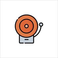 A red and orange speaker icon on a white background vector