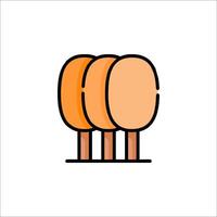 Three ice cream popsicles on a stick icon vector