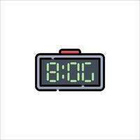 An alarm clock with a digital display on it vector