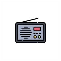 Radio icon isolated on white background vector