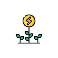 A plant with a lightning bolt on it vector