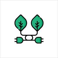 Two green leaves on a white background vector