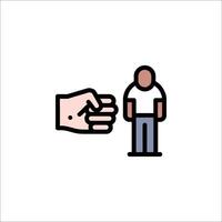 A person is holding a hand with a finger pointing to it vector