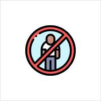 No man allowed icon illustration vector