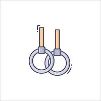 Two rings on a white background vector