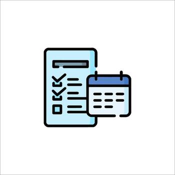 A calendar and a checkbox icon vector