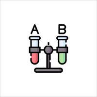 A test tube with two test tubes on top of it vector