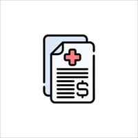 A medical document with a dollar sign on it vector