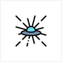 Alien spaceship icon illustration vector