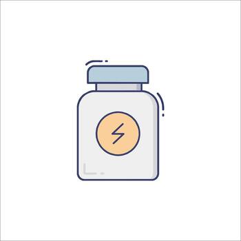 A bottle with a lightning bolt on it vector