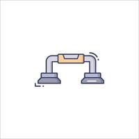 A simple icon of a door with a handle vector