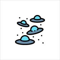 Alien spaceship icon illustration vector