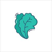 A green leaf icon on a white background vector