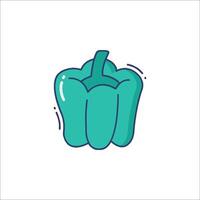 A blue pepper icon on a white background vector