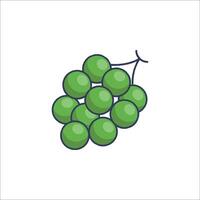 A bunch of grapes on a white background vector