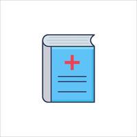 Medical book icon isolated on white background vector