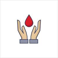 Blood donation icon illustration vector