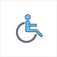 A person in a wheelchair icon on a white background vector