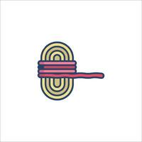 A ball with a rope tied to it vector