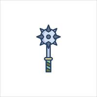 A weapon icon with spikes on it vector