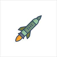 A rocket icon on a white background vector
