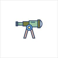 A telescope icon on a tripod vector