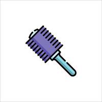 A purple brush with a handle on it vector