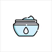 A jar of cream with a drop of water in it vector