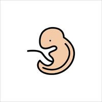 A baby with a small stomach in the middle of a white background vector
