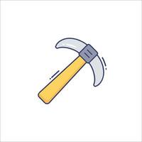 A hammer icon on a white background vector