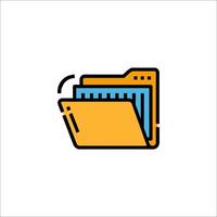File folder icon illustration vector