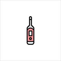A red and black bottle icon on a white background vector