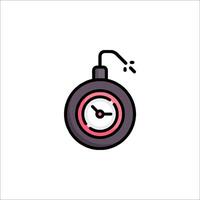 A bomb with a clock on it vector