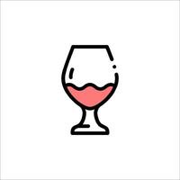 Wine glass icon illustration vector