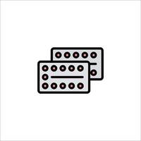 Pill box icon on white background vector