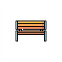 A park bench icon on a white background vector