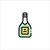 A bottle of wine with a label on it vector