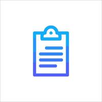 A clipboard icon on a white background vector
